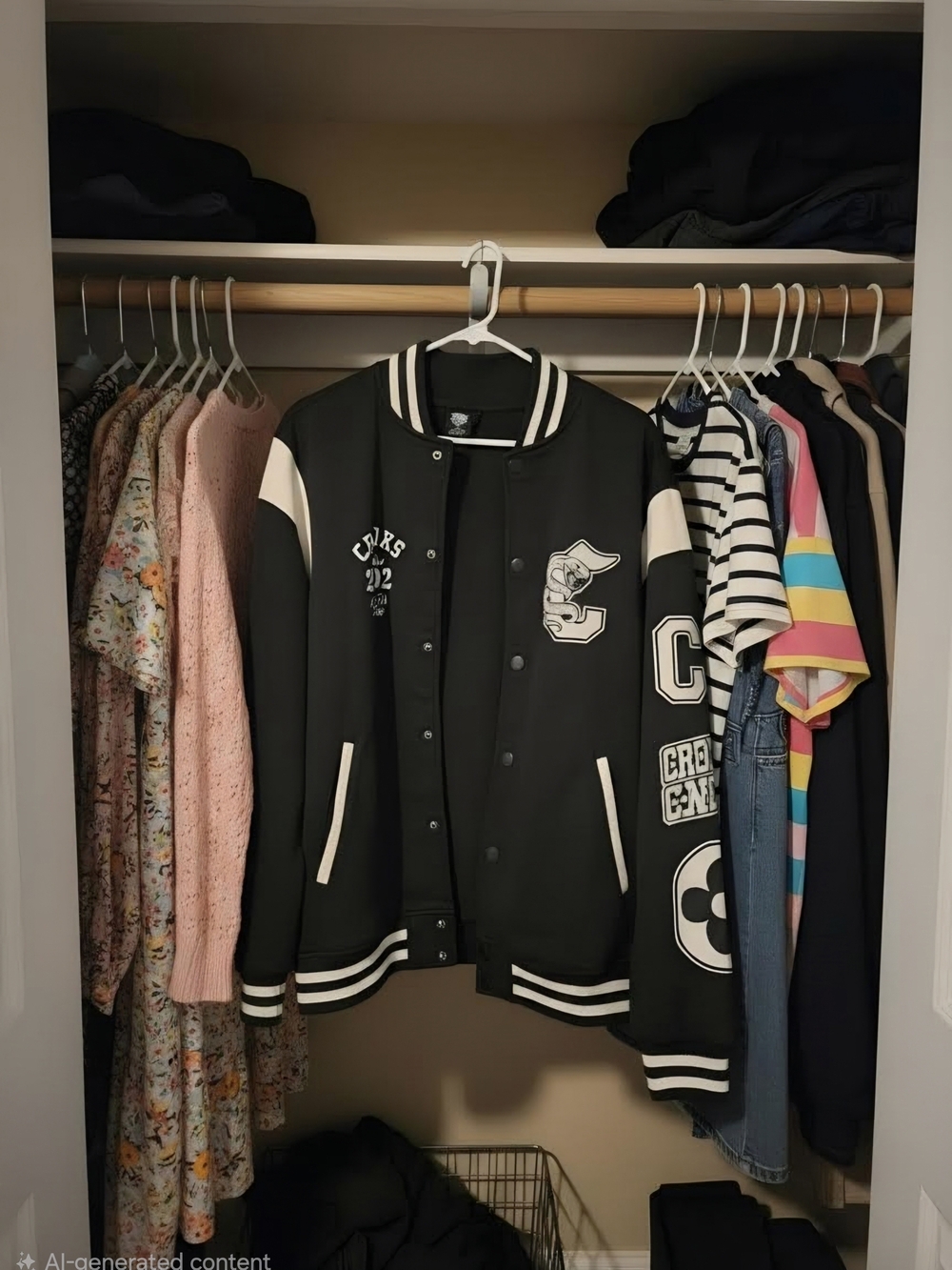 Crooks & Castles Black and White Letterman Jacket